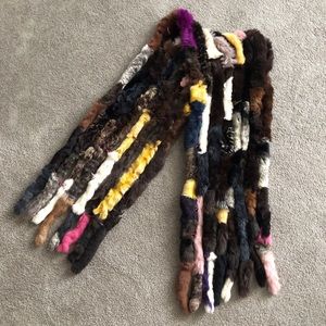 Multicolor Faux Fur Scarf